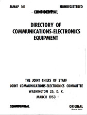 1,478 Page 1953 JANAP 161 COMMUNICATION ELECTRONICS EQUIPMENT Manual on Data CD picture