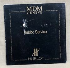 HUBLOT MDM 90's Service Booklet Certificate Chrono Classic Two-Tone Date Quartz/ picture