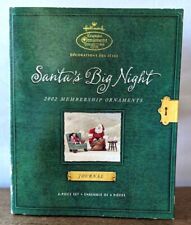 Hallmark Keepsake 2002 Membership Ornament Santa's Big Night 4 Piece Set W/ Box picture