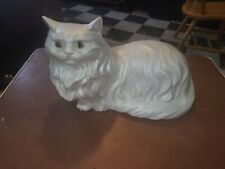 Vintage 1960's Porcelain White Persian Cat Shafford Japan Statue #98 picture