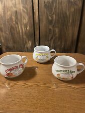 Set Of Three Vintage Soup Cups, Tomato, Potato, Vegetable  picture