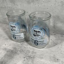 Vtg Welch’s WWF Endangered Species Jelly Jar Glass Humpback Whale 1995 LOT of 2 picture
