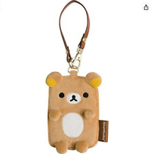 JAPAN San-X Rilakkuma Bear Furry Plush ID Picture Pass Key Clip Pouch Purse Case picture