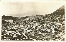 POSTCARD RPPC Antique Aerial View VIRGINIA CITY, NEVADA 1861 Divided Back picture