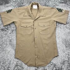 Vintage Creighton USMC Official Uniform Shirt Men Small 14.5  Wool Made In USA picture