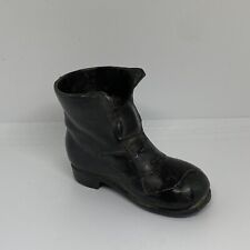 Vintage Black Boot Figurine Miniature Shoe picture