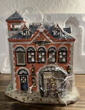 Vintage PartyLite OLDE WORLD VILLAGE THE FIREHOUSE  Tea Light House NEW In Box picture