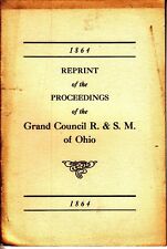 Reprint Proceedings of the Grand Council R & S.M. of Ohio 1864 Freemasonry Book picture