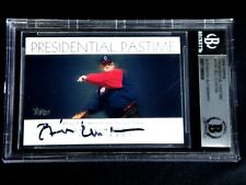 PRESIDENT BILL CLINTON SIGNED 2004 TOPPS CARD BECKETT (BAS) AUTOGRAPH AUTO picture