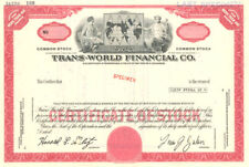 Trans-World Financial Co. - Specimen Stocks & Bonds picture
