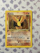 Moltres 1st Edition 12/62 Fossil Set Rare Holo Pokemon Card Near Mint Spanish picture