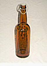 Pre Prohibition Amber Beer Bottle Embossed Hoster Columbus O. 24 oz. Wire Bail  picture