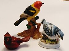 Three Vntg Beautiful Song Bird Figurines Please See Description For Full Details picture