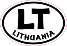 3X2 Oval LT Lithuania Sticker Vinyl Travel Cup Decals Car Window Sticker Decal picture