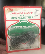 Vtg PKG KMart 28c Xmas ORNAMENT HANGERS for Long Needle Trees Wire 2.5