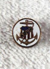 A.O.U.W Ancient Order of United Workers - Lapel Pin, white 14mm picture