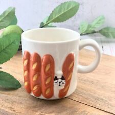 Concombre DECOLE Bakery Cat Cup / Baguette Cat Mug / Gift for Cat Lovers picture