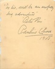 Vintage Signed Autograph Quote - Peter Pan 1908 - Pauline Chase picture