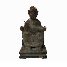 Vintage Chinese Wooden Carved Home Guardian Deity Figure ws1854 picture
