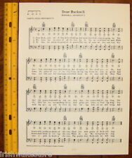 BUCKNELL UNIVERSITY Vintage Song Sheet c 1929 