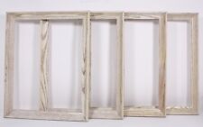 Mid C LOT of 4 White Weathered Oak Wood 16x20 Frame for 14x18 Painting Print Art picture