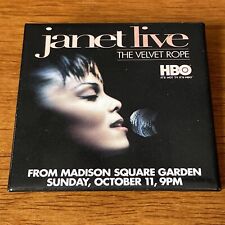 Janet Jackson Live The Velvet Rope HBO MSG NYC Pin picture