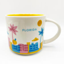 STARBUCKS Collectible Florida Coffee Mug You Are Here Series - Blue Pink Orange picture