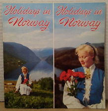 Holidays in NORWAY - Old Vintage 1954 Illustrated Travel Booklet / Brochure picture