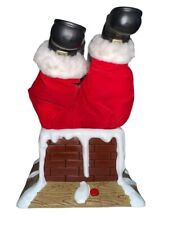 Vintage 2000 Gemmy Animated SANTA STUCK IN CHIMNEY Bottoms Up Movement Sound picture
