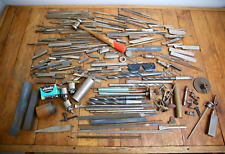 Vintage Machinist Tool Lot Estate Collection hammer Bits Taps chucks etc antique picture