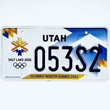 2002 United States Utah Olympic Winter Games Passenger License Plate 053S2 picture