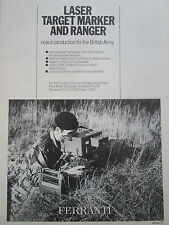 9/1977 PUB FERRANTI LASER TARGET MARKER RANGER BRITISH ARMY ORIGINAL AD picture