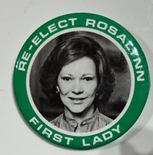ROSALYN CARTER  FOR PRESIDENT  1980 VINTAGE RARE POLITICAL PINBACK/BUTTON MINT picture