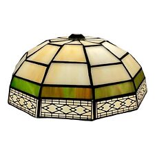 Vintage Spectrum Tiffany Style Stained Glass Lamp Shade Slag Art 8.5