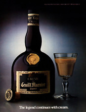 1983 CREME DE GRAND MARNIER  LIQUEUR PRINT AD, FRANCE, BLACK, ALCOHOL PRINT AD picture