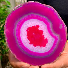 142g  Natural Beautiful Agate Geode Druzy Slice ExtraLarge Gemstone picture