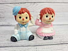 Vintage Raggedy Ann and Andy Ceramic Piggy Banks Made in Taiwan picture