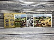 Vintage Postcard Prints Grandma Moses Country Side Farm Designs Lot of 4 picture