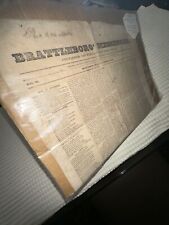 Antique Newspaper, Brattleboro Vermont Messenger, February 9, 1827 ￼ picture