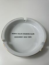 North Hills Country Club Ashtray Souvenir Manhasset NY White Ceramic B30 picture