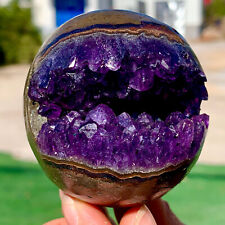 239G Natural Uruguayan Amethyst Quartz crystal open smile ball therapy picture