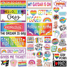 76 PCS Original Funny Prank Bumper Stickers, Funny LGBT Gay Stickers for Vehicle picture