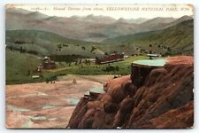 c1910 YELLOWSTONE NATIONAL PARK WY MOUND TERRACE HAND TINT EARLY POSTCARD P1864 picture