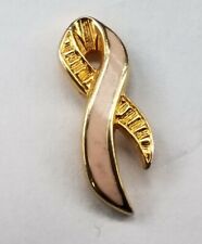 VTG Signed Avon Pink Ribbon Pinback Hat Tie Lapel Pin Breast Cancer Awareness picture