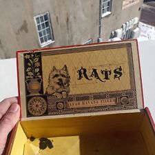 c1890 - Rats Cigar Box - Yorkshire Terrier DOG - FANTASTIC Amazing Label - RARE picture