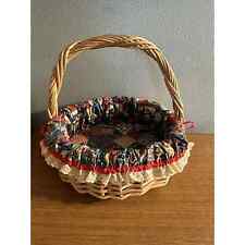13in Wicker Rattan Basket With Lining Vegetable and Fruit Picking Market Basket picture