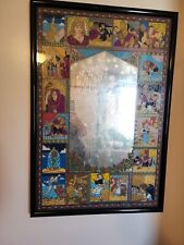RARE BEAUTY AND THE BEAST COLLECTIBLE PICTURE GLASS MIRROR 25.5