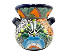 Talavera Michoacana Planter Pot Mexican Pottery Hand Painted Home Decor 12