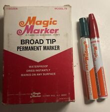 VHTF MAGIC MARKER SET OF TWO RED & GREEN  OLD SCHOOL SMELL picture