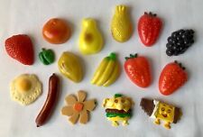  Vintage refrigerator magnets Fruit, Vegtables, Food, Anthropomorphic Lot of 16 picture